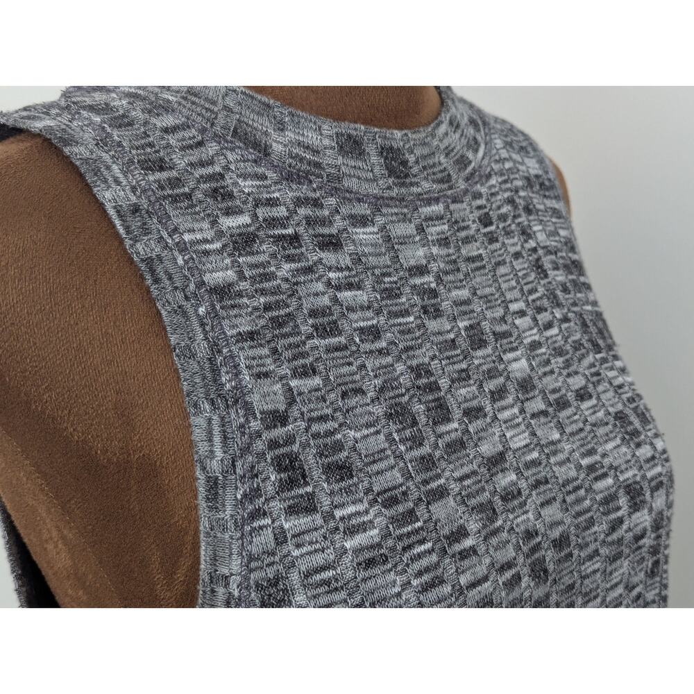 Maeve Anthropologie Emerson Gray Ribbed Sleeveless High Neck Dress w/ Pockets S - Picture 4 of 8